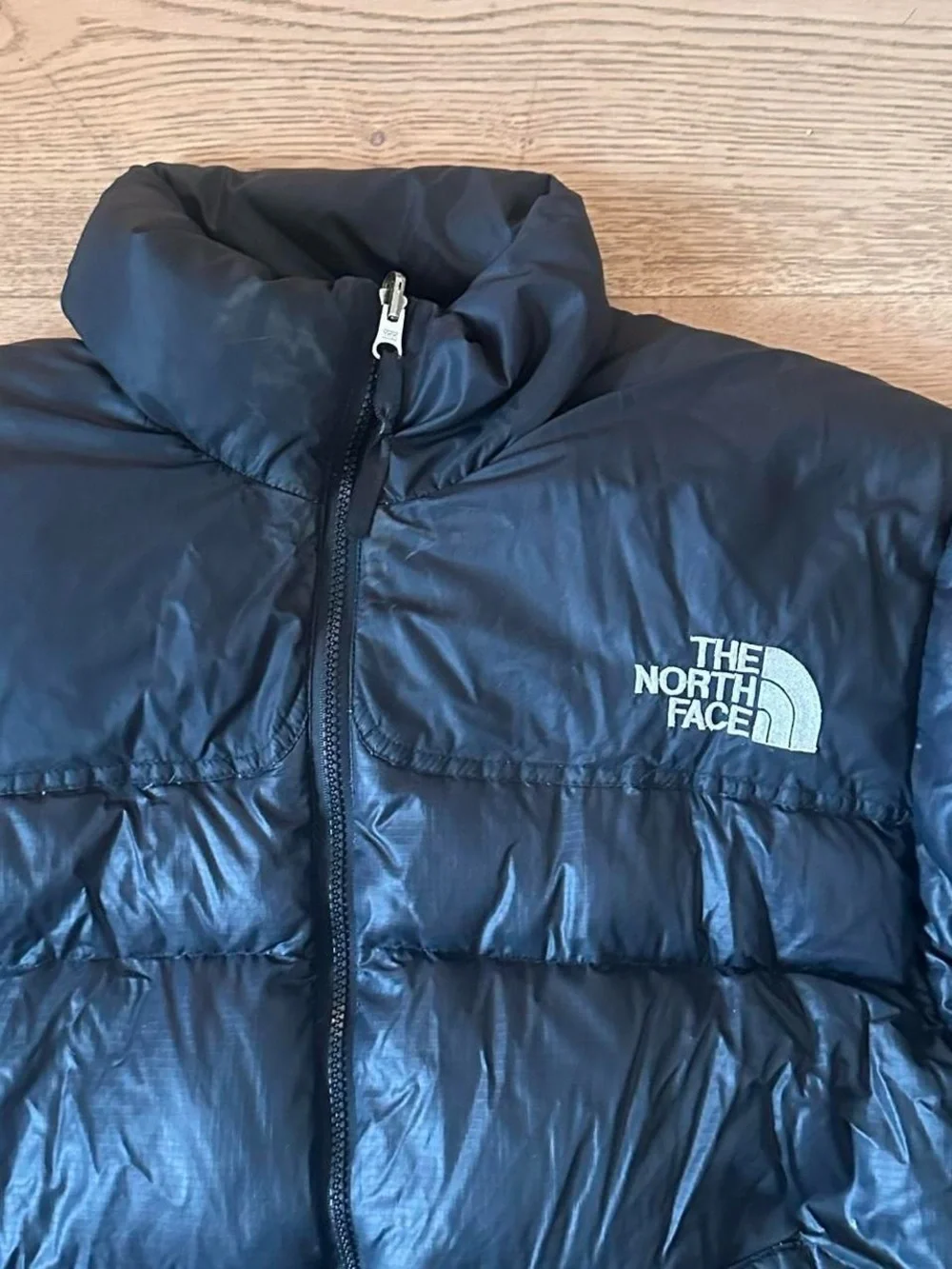 The North Face Men’s Black Puffer Coat with Logo